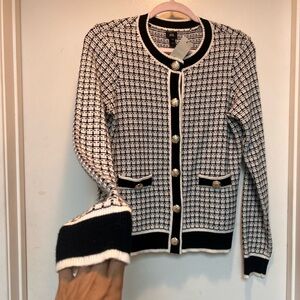 River Island Black Boucle button detailed Cardigan